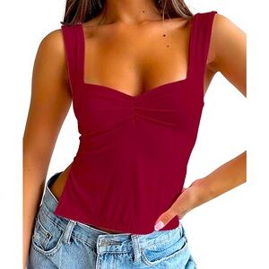 NWT crop top small wine color